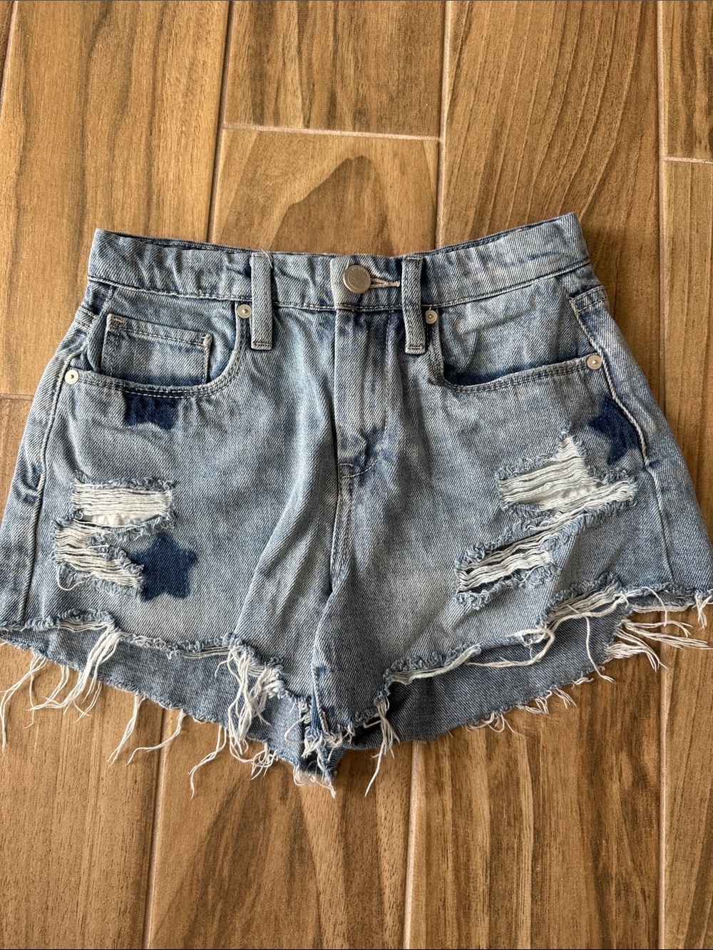 Blank NYC Denim Jean Star Shorts Size 24